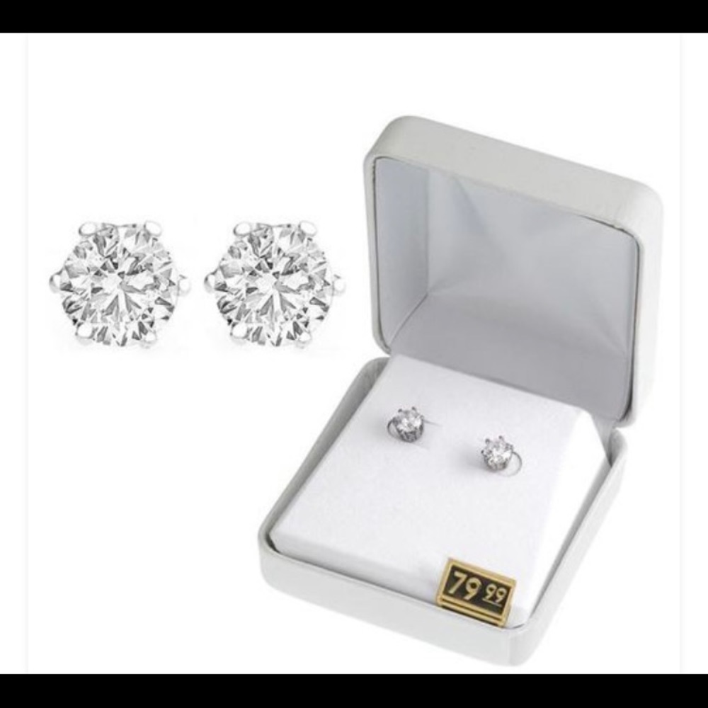 2 Carat (6mm)  Earrings